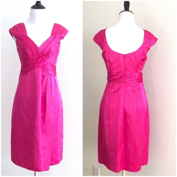 Nanette Lepore Fuschia Pink Ruched Body Dress - Picture 3 of 8